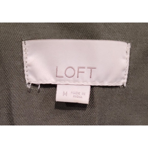 Loft Olive green utility jacket Women's SZ M gorpcore street casual boho grunge - Picture 2 of 12